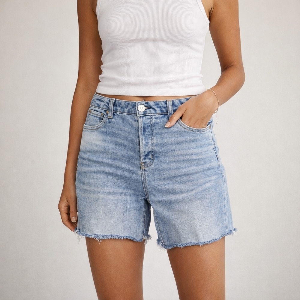 BBJ Jean Raw Hem‎ Shorts 5" Inseam Blue Women Size 5/27